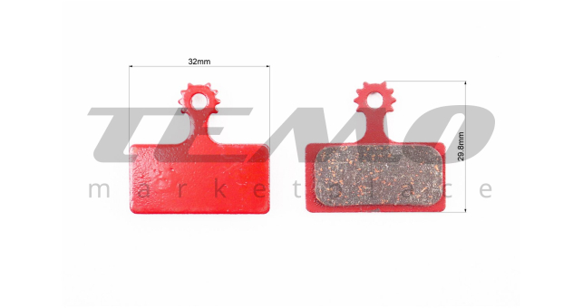 Гальмівні колодки Disk-brake (Shimano BR-M985, XTR 2011), червоні YL-1016 - фото 2