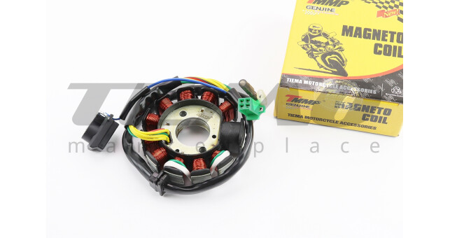 Статор магнето (генератора) (11 катушек разъем "мама 4+2") высота 31мм, тип 2 - фото 1