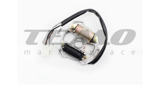 Статор магнето (генератора) (2 катушки разъем "папа 4") - фото 3