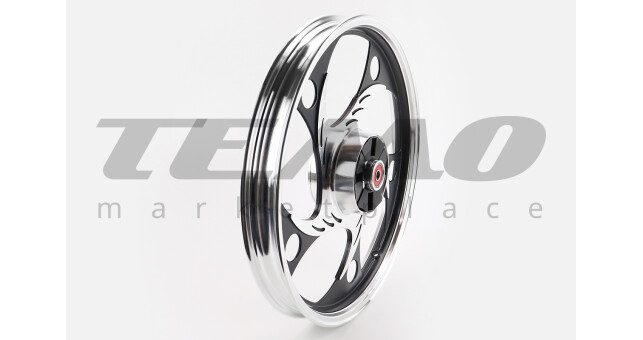 Диск задній литий TATA 17x1.6 ALPHA/ACTIVE чорний вісь 12 мм - фото 1