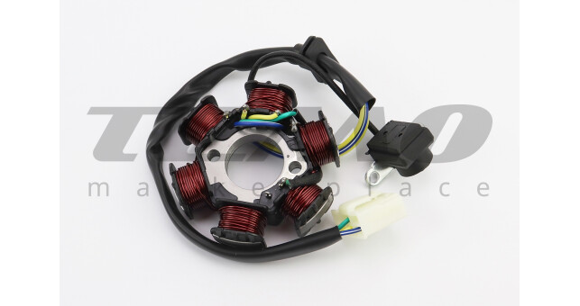 Статор магнето (генератора) (6 катушек разъем "мама 4"), тип 1 - фото 2