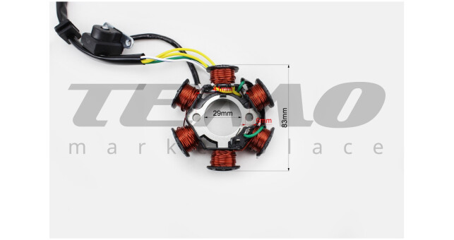 Статор магнето (генератора) (6 катушек разъем "мама 4"), тип 1 - фото 3