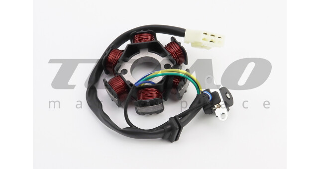 Статор магнето (генератора) (6 катушек разъем "мама 4"), тип 1 - фото 1