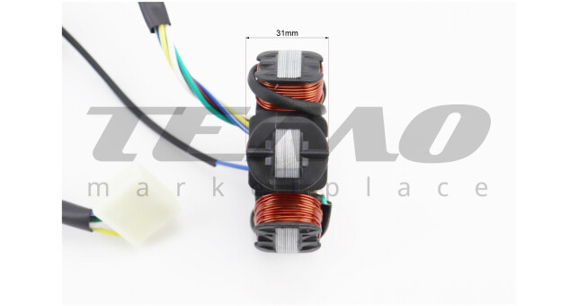 Статор магнето (генератора) (6 котушок роз'єм "мама 5"), тип 2 - фото 4