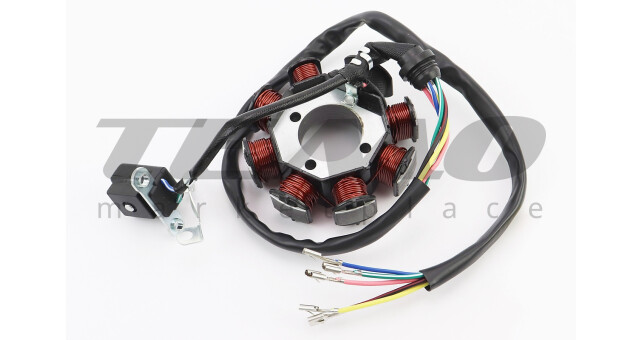 Статор магнето (генератора) (8 катушек "5 проводов"), (d=88,5мм) - фото 1