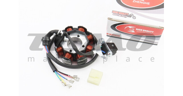 Статор магнето (генератора) (8 катушек "5 проводов"), (d=88,5мм) - фото 1