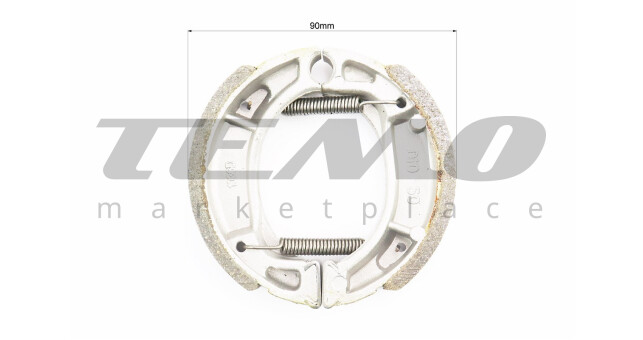 Гальмівні колодки барабан Honda DIO 50 (пружини під кутом), D=90mm - фото 2