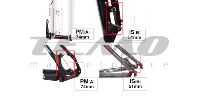 Тормозной адаптер крепл. суппорта (IS to PM) F160/R140 мм - фото 2