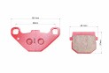 Тормозные колодки (дисковые) Suzuki AD50; KAWASAKI- AH 80/KMX 125/KDX 125/KX 80/KXF 250; HYOSUNG SD50; DAELIM-ET 250; CECTEK-500 к-кт красные - фото 2