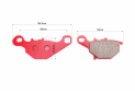 Тормозные колодки (дисковые) Suzuki AD100/RM 80/RM 85/DR-Z 125; KAWASAKI KLX 125L/KMX 125 к-кт красные - фото 2