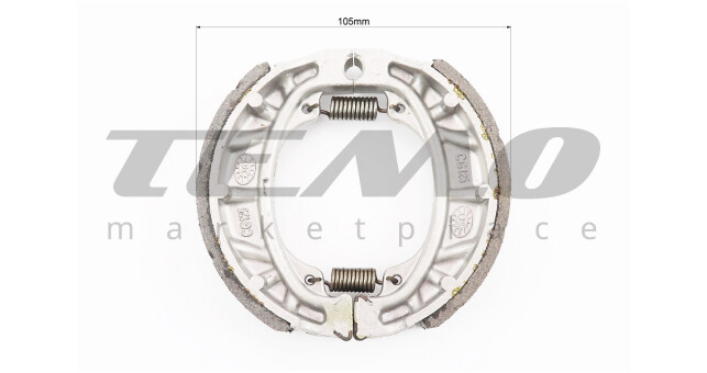 Тормозные колодки задние к-кт, 105мм (барабан, накладки с выборкой) 10", 12" - фото 2