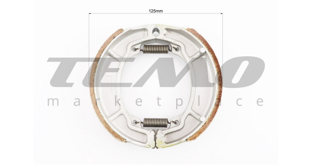 Тормозные колодки задние к-кт, 125мм (барабан) 12", 13" - фото 3