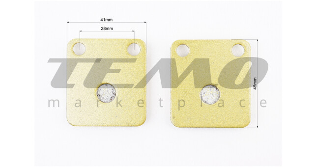 Гальмівні колодки (дискові) "квадрат" Viper - RACE/STORM/GY6 к-кт 2шт, жовті - фото 2