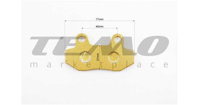 Тормозные колодки (дисковые) без уха, Viper - RACE/STORM/CG/СВ/HONDA-LS125;NSR 50;MBX 50/LIFAN/KYMCO-Pulsar/LONCIN, к-кт 2шт, желтые - фото 2