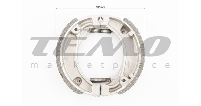 Гальмівні колодки задні к-кт, 105мм (пружини під кутом) - фото 2