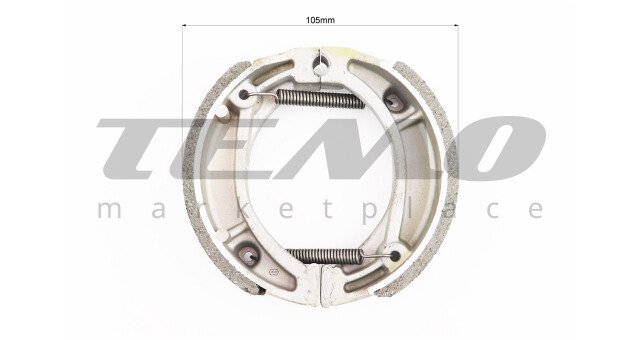 Тормозные колодки задние к-кт, 105мм (пружины под углом) - фото 2