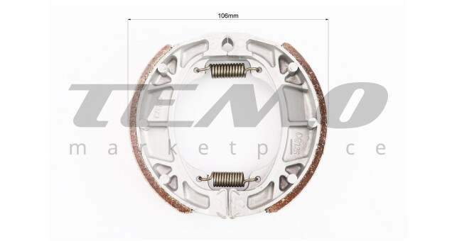 Тормозные колодки задние к-кт, 106мм (пружины прямые) - фото 3