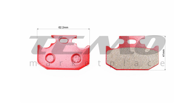 Гальмівні колодки (дискові) Terra-X 250 (2015,задні)/KAWASAKI KX 125; KDX 200; KLX 650/YAMAHA XT 250; YZ 250/ SUZUKI DR 250; RM 250 - фото 2