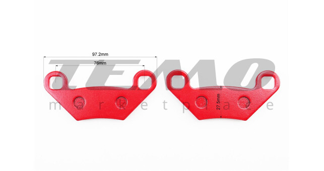 Тормозные колодки (дисковые) POLARIS-500 XP Sportsman/ 550 XP EPS/ 550 X2/ 550 XP/ 850 XP/ 850 XP ES/ 1000 Forest к-кт красные - фото 3