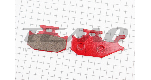 Тормозные колодки (дисковые) SUZUKI LT-A 400/LT-A 450/LT-A 500/LT-A 700/LT-A 750, к-кт 2шт красные - фото 1