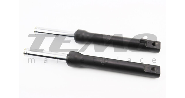 Амортизатор передний к-кт Honda DIO L-380 мм под барабанный тормоз качественный чёрный - фото 1