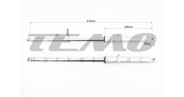 Амортизатор передній к-кт DELTA L-613 мм d-25 мм пружина всередині - фото 2