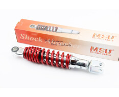 Амортизатор задній MSU GY6/Suzuki L-275 мм d-50 мм (втулка 10 мм вилка 8 мм) регульований червоний