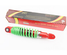 Амортизатор задній NAIDITE GY6/Yamaha L-255 мм d-50 мм (втулка 10 мм вилка 8 мм) регульований зелений