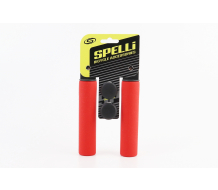 Ручки руля SPELLI 130 мм, силиконовые, красные SBG-6108