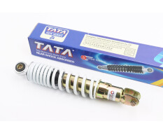 Амортизатор задній TATA GY6/Yamaha L-275 мм d-50 мм (втулка 10 мм вилка 8 мм) регульований білий