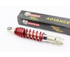 Амортизатор задній Mototech GY6/Honda L-275 мм d-49 мм (втулка 10 мм вилка 8 мм) регульований червоний