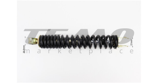 Амортизатор задній JWBP GY6/Honda L-280 мм d-43 мм (втулка 10 мм вилка 8 мм) чорний - фото 3