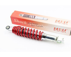 Амортизатор задній MSU GY6/Honda L-310 мм d-53 мм (втулка 10 мм вилка 8 мм) регульований червоний