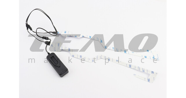 Підсвічування LED на мотошолом сине - фото 2