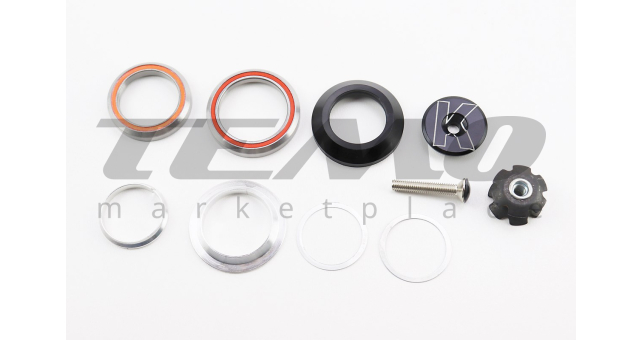 Кермова колонка 1-1/8&quot;х1-1/4&quot; (41,8/28,6x47/33) безрізьбової вилки, інтегровані, пром-підшипники, чорні KL-B560 - фото 2