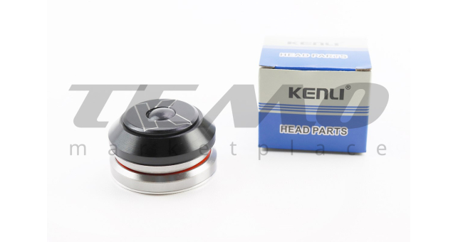 Кермова колонка 1-1/8&quot;х1-1/4&quot; (41,8/28,6x47/33) безрізьбової вилки, інтегровані, пром-підшипники, чорні KL-B560 - фото 1