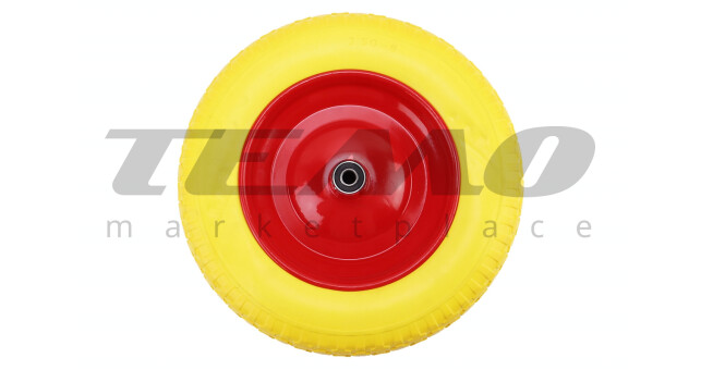 Колесо на тачку 3.50-8 под ось 12 мм силикон - фото 4