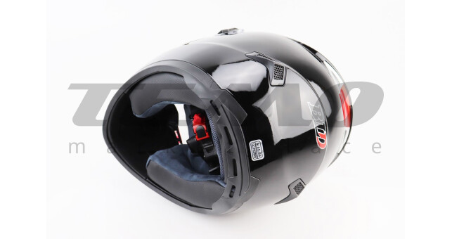 Шлем для мотоцикла интеграл BLD М61 S 55-56 см Чёрный глянец закрытый + очки - фото 3