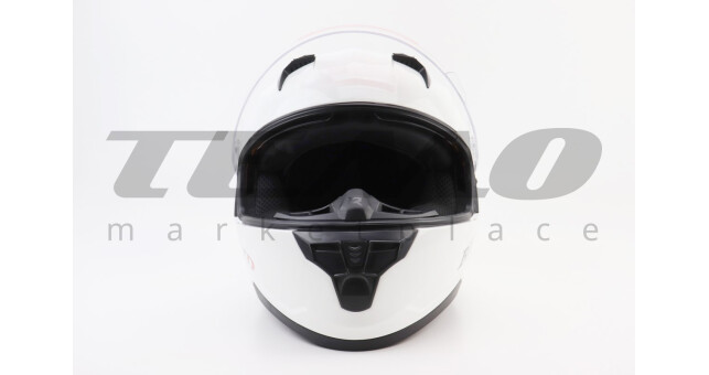 Шлем для мотоцикла интеграл BLD M67 М 57-58 см Белый глянец закрытый сертификация DOT + откидные очки - фото 7