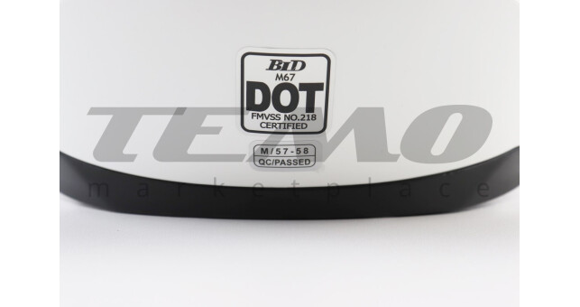 Шлем для мотоцикла интеграл BLD M67 М 57-58 см Белый глянец закрытый сертификация DOT + откидные очки - фото 9