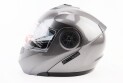 Шолом для мотоцикла модуляр BLD 159 S 55-56 см Сірий глянець закритий з відкидним підборіддям + відкидні окуляри - фото 4