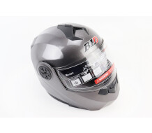 Шолом для мотоцикла модуляр BLD 159 S 55-56 см Сірий глянець закритий з відкидним підборіддям + відкидні окуляри