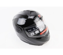 Шолом для мотоцикла модуляр BLD 159 S 55-56 см Чорний глянець закритий з відкидним підборіддям + відкидні окуляри