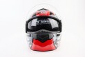 Шлем для мотоцикла модуляр BLD 159 S 55-56 см Чёрный глянец с красно-серым рисунком закрытый с откидным подбородком + откидные очки - фото 6