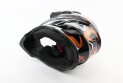 Шлем для мотоцикла кроссовый эндуро АТV BLD 819-7 М 57-58 см Чёрный глянец с оранжево-бело-серым рисунком - фото 2