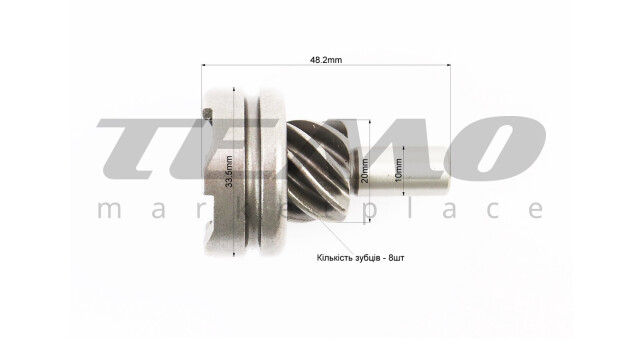Храповик кикстартера JWBP 8 зубов стандарт - фото 2
