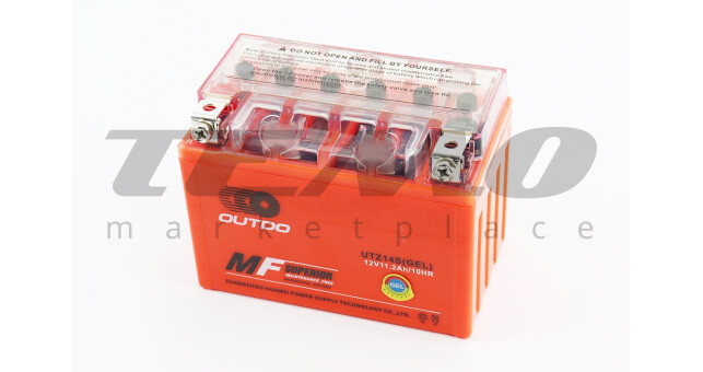 Мото акумулятор OUTDO 12 Вольт 11.2Ah UTZ14S гелевий - фото 1