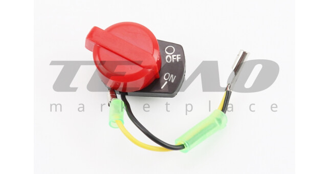 Кнопка зупинки двигуна з проводом 168F/170F/173F/177F/182F/188F/190F Тип 1 - фото 1