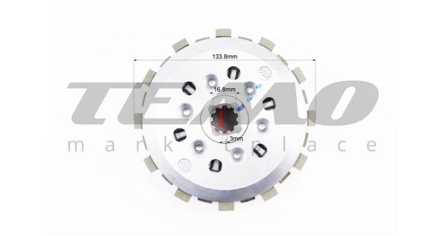 Loncin LX300-6 Сцепление, маховик в сборе (6 болтов, маховик 84 зуб.) - фото 4