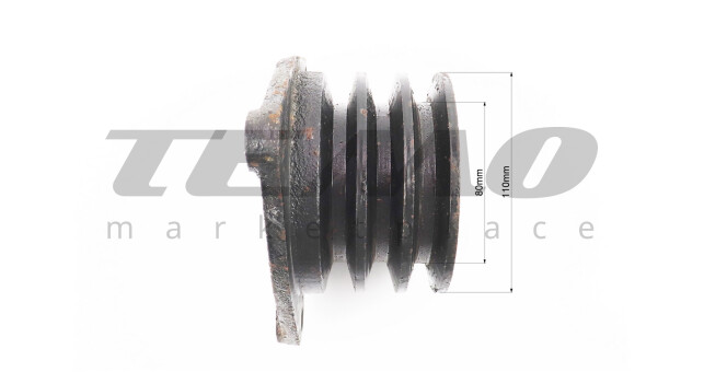 Шків R185/R190/R192/R195 3-х пазний d-110 мм три пази під ремінь SPB отвори 137 мм - фото 3
